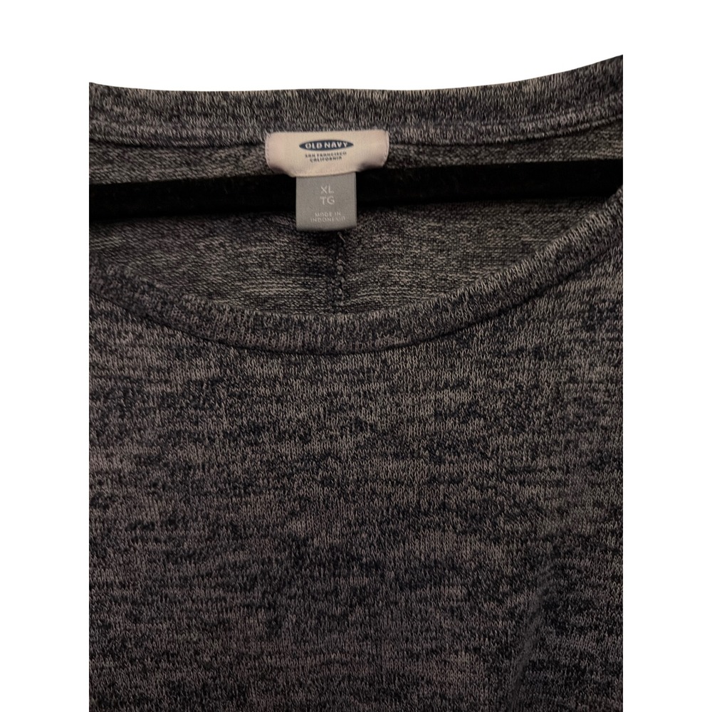 Old Navy Womens XL Blue Knit Long Sleeve Drop Shoulder Top Pullover - Picture 2 of 9